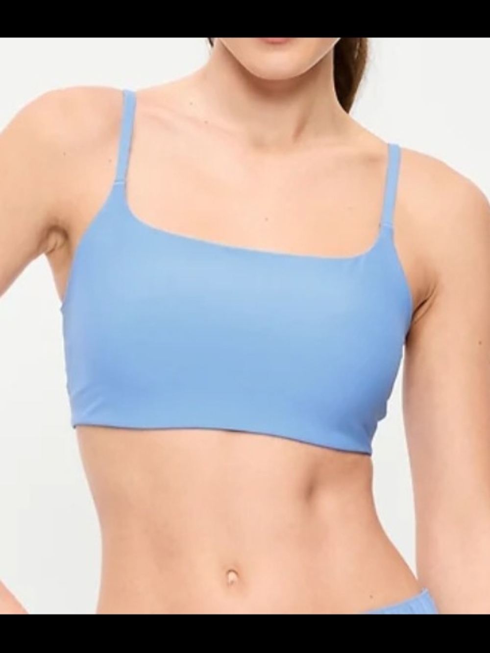 Old Navy Light Blue Seamless Square-Neck Bralette